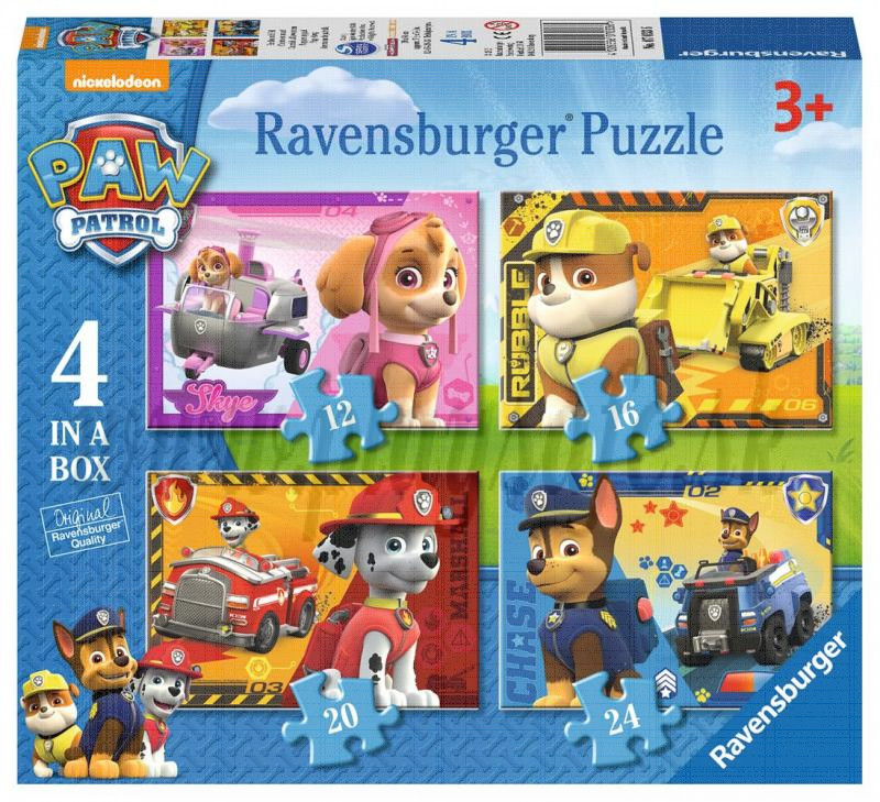 Ravensburger Puzzle Nickelodeon Labková Patrola 4v1