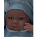Antonio Juan Látková bábika bábätko Nico, 40cm na modrej deke