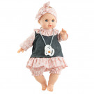 Paola Reina Zvuková bábika bábätko Sonia, 36cm rifľové šaty