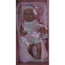 Asivil Realistické bábätko dievčatko María, 43cm biele šatočky