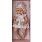 Asivil Realistické bábätko dievčatko Lucía, 42cm s ružovou mašľou