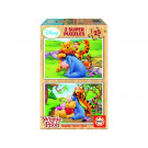 EDUCA 2x25 Drevené puzzle Macko Pooh