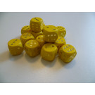 DETOA Drevená kocka hracia lisovaná 16mm žltá