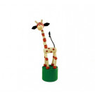 DETOA Drevená mačkacia hračka Žirafa Mini prírodná