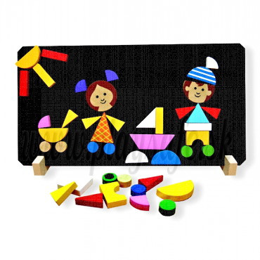 DETOA Wooden Magnetic puzzle Children