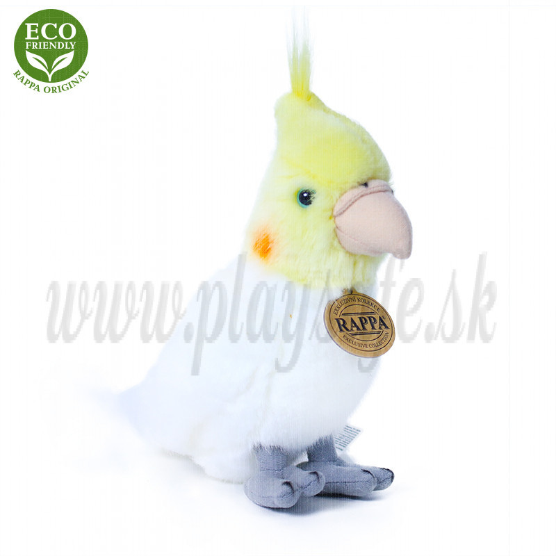 Eco-Friendly Soft toy Cockatiel white, 18cm