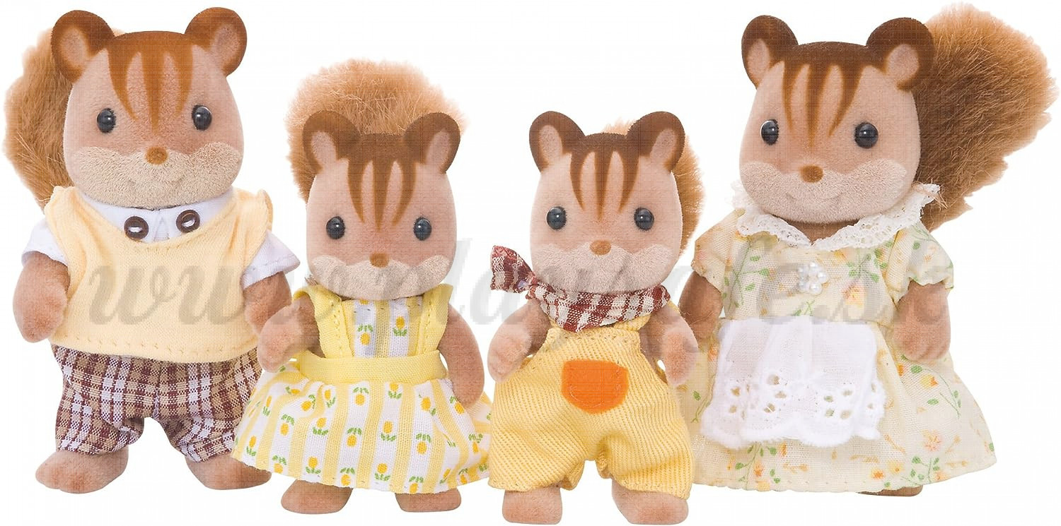 Sylvanian Families 4172 Walnut Squirrel Family Figurines