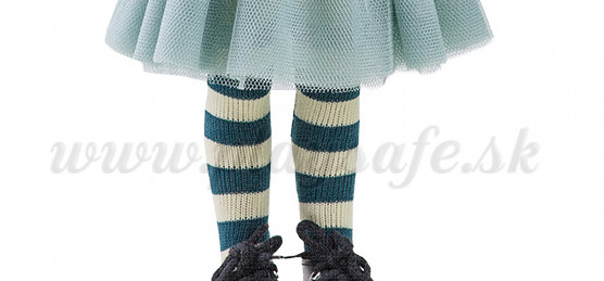 Paola Reina Las Amigas Tights beige green striped, 32cm