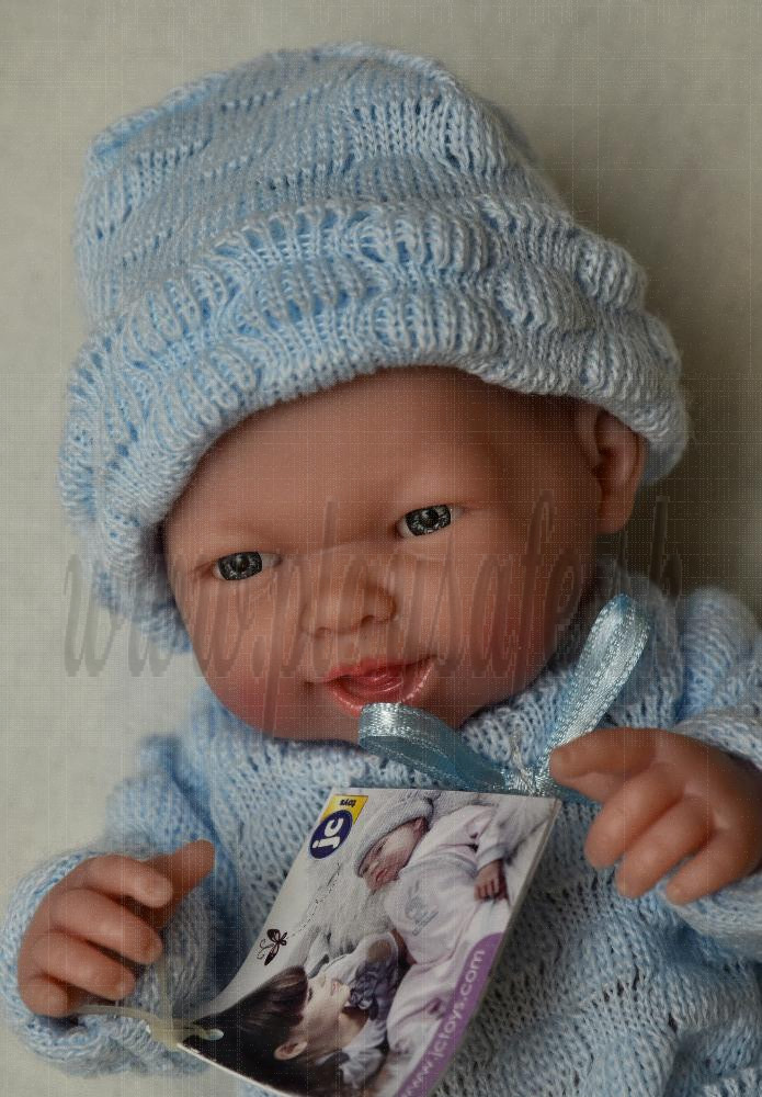 Berenguer Baby Boy Doll, 24cm in blue