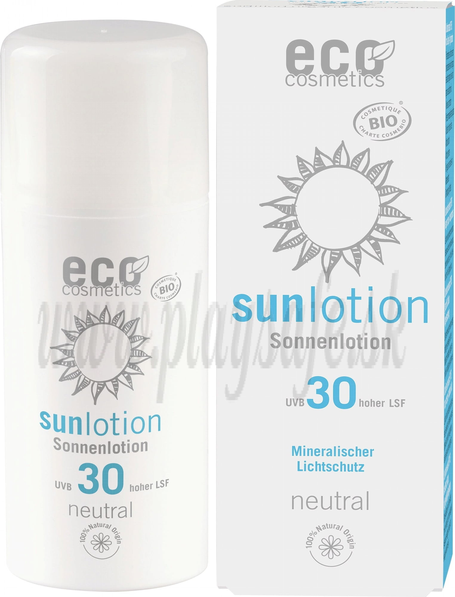 Eco Cosmetics Sun Lotion SPF 30 Fragrance Free, 100ml