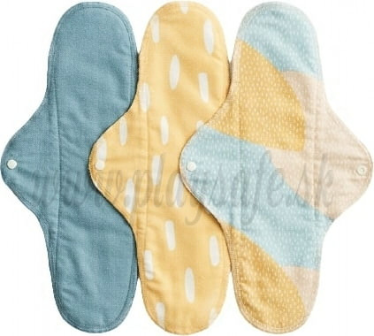 Imse Vimse Cloth Menstrual Pads Night, 3 pieces Blue Sprinkle