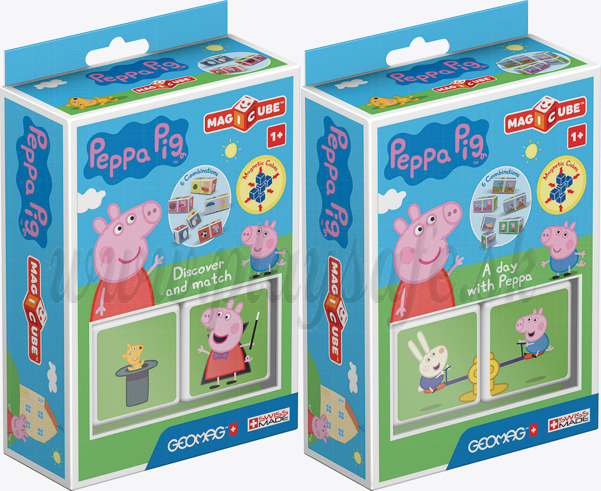 GEOMAG Magicube Magnetic cubes Peppa Pig, 4 cubes