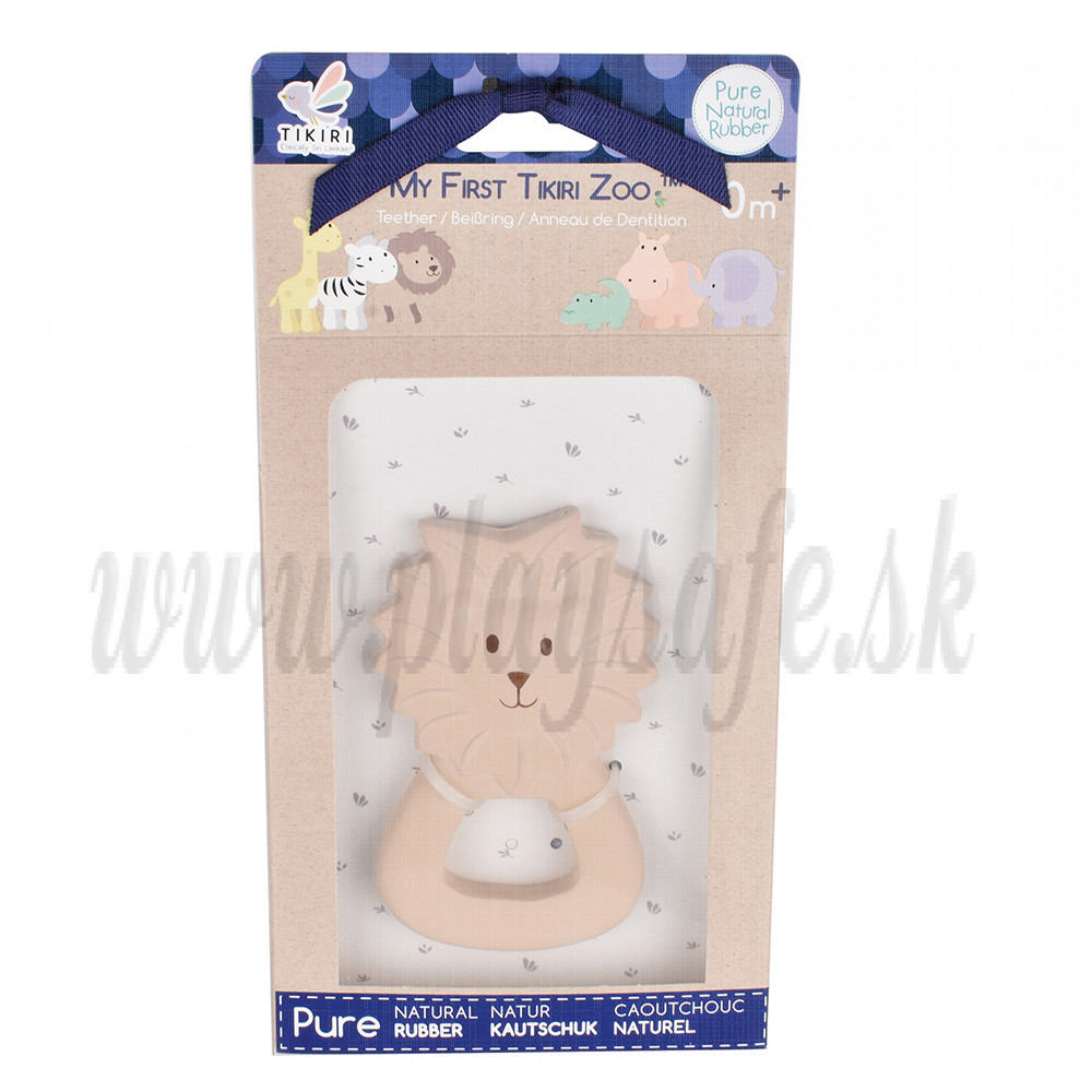 Tikiri Safari Natural Rubber Lion Teether