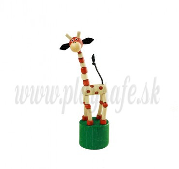 DETOA Wooden Push Up Toy Mini Giraffe Natural