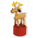 DETOA Wooden Push Up Toy Rudolf the Reindeer