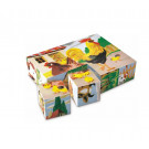 Dino TOPA Wooden Picture Blocks Farm Animals, 12 cubes