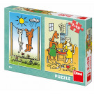 Dino Puzzle Dog and Cat, 2x48