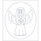 Beruska Kids' Embroidery Set Pre-printed 20x15 Angel