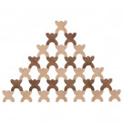 Goki Wooden X-Shaped Men Stacking Game, 48 pieces