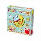 Dino Wooden Picture Blocks Mini, 4 cubes