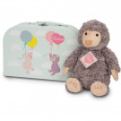 Teddy Hermann Soft toy mole Sascha in suitcase, 27cm