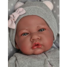 Antonio Juan Soft touch Baby Doll Nacida Gris, 40cm with pillow grey