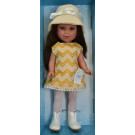 Vestida de Azul Paulina Doll, 33cm in Cream Hat