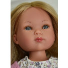 Vestida de Azul Carlota Doll, 28cm in pink sweater