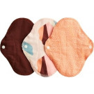 Imse Vimse Cloth Menstrual Pads Panty Liners, 3 pieces Orange Sprinkle