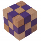MIK Wooden Brain Teaser Magic Cobra Cube Purple