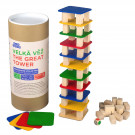 MIK Wooden Tumbling Jenga Tower Mikado Game Big