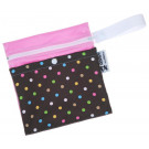 Anavy Cosmetics Bag 20x21cm waterproof candy floss / colored dots brown