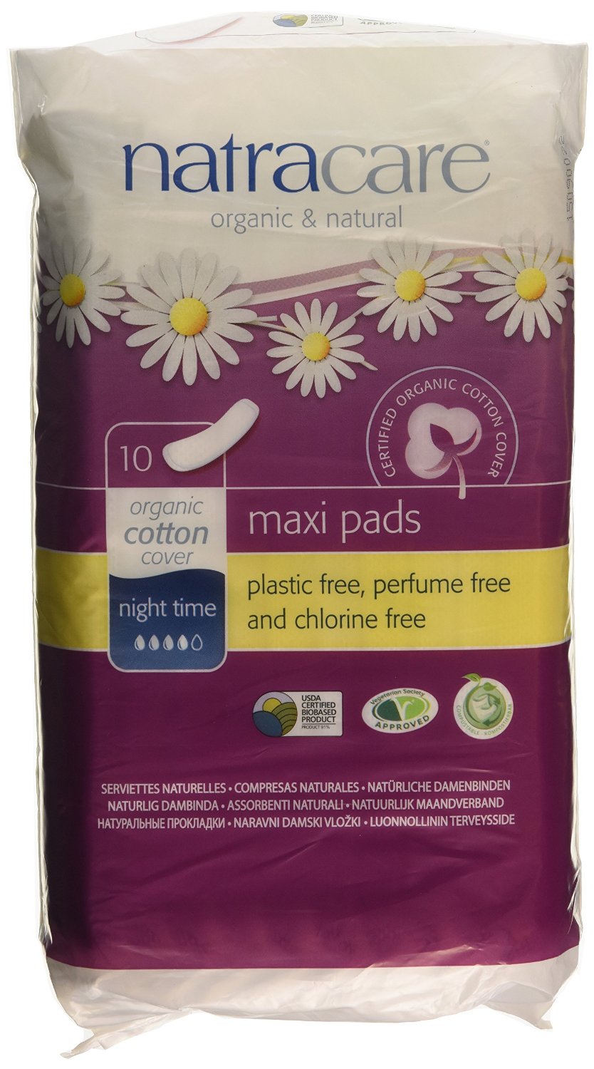 NatraCare Organic & Natural Maxi Pad Night Time 10 Pads